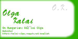 olga kalai business card